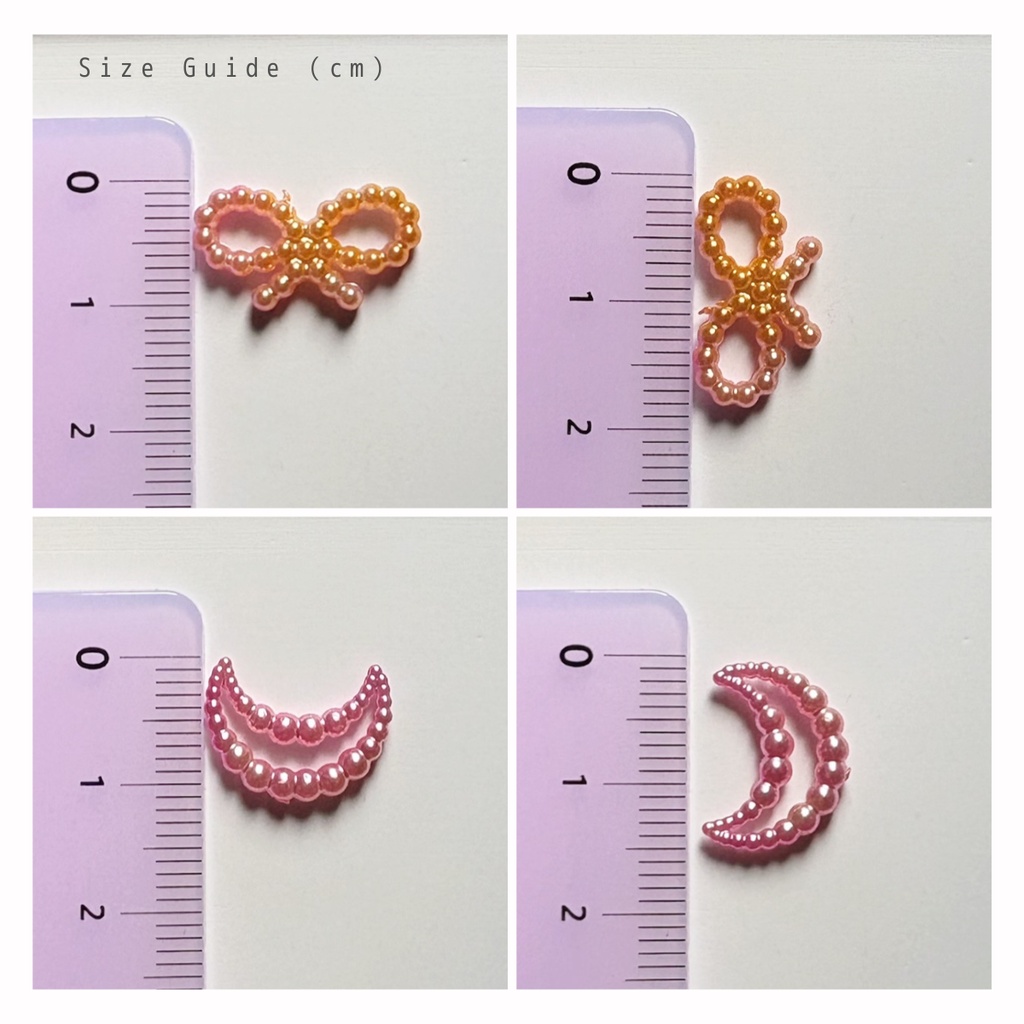【Pearl Frame】 3D Nail Charm Set 💖✨