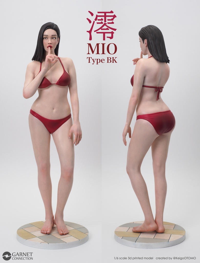 1/6 澪 MIO Type BK(未塗装 unpainted)3D出力品