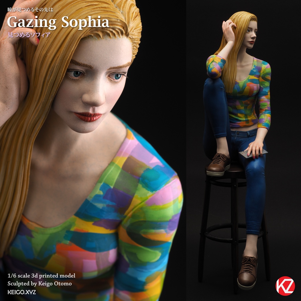 1/6 Gazing Sophia( 見つめるソフィア)3D出力品(未塗装 unpainted)