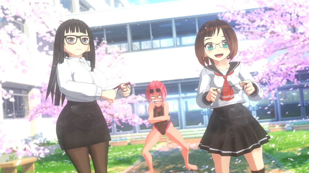 【VRM/PosingDeskTop向けGLBアイテム】メガネセット