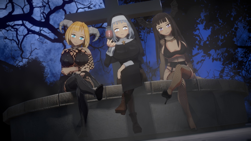 【Cluster向けアバター】デビル三姉妹v1.0