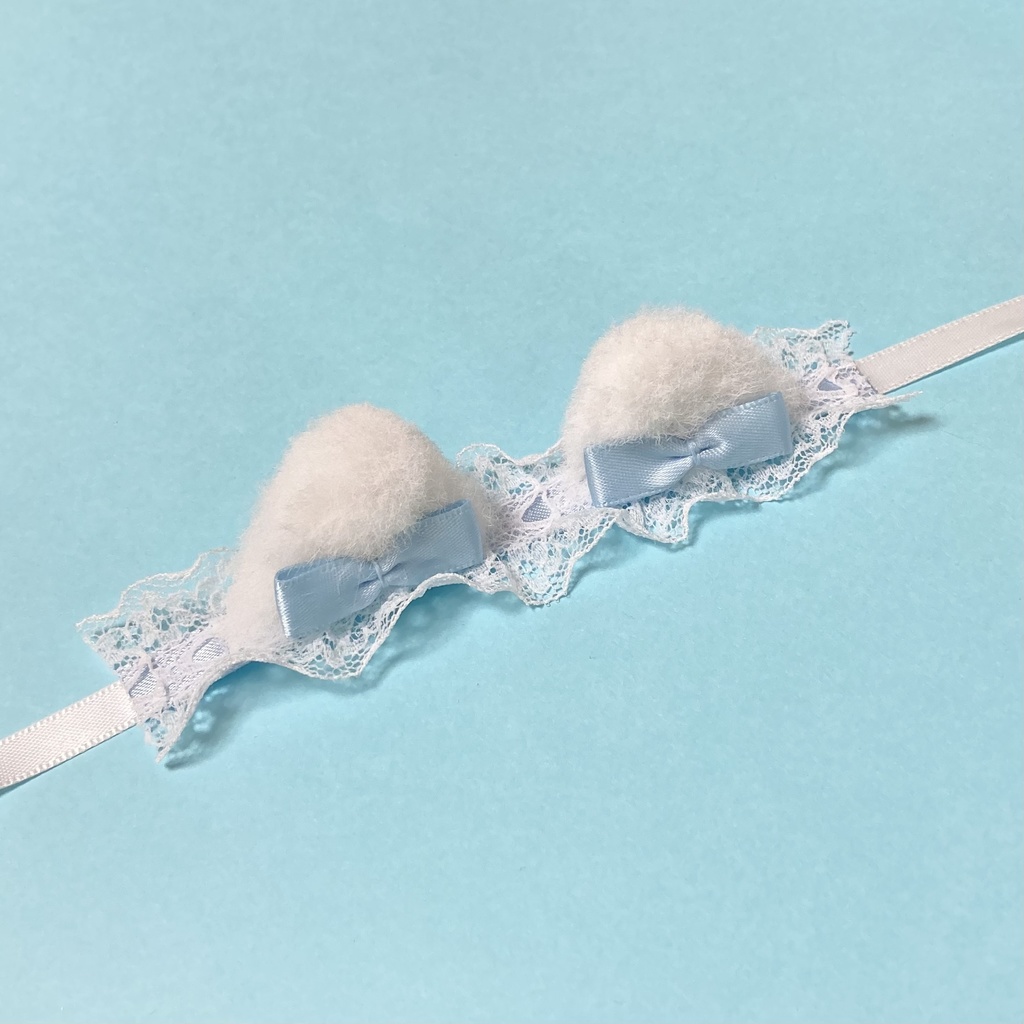 ぬい ヘッドドレス ねこみみ ベビーブルー