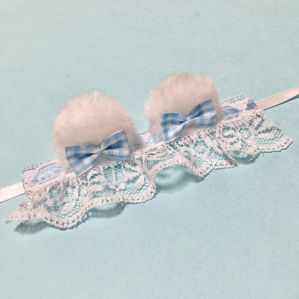 ぬい ヘッドドレス くまみみ ベビーブルー