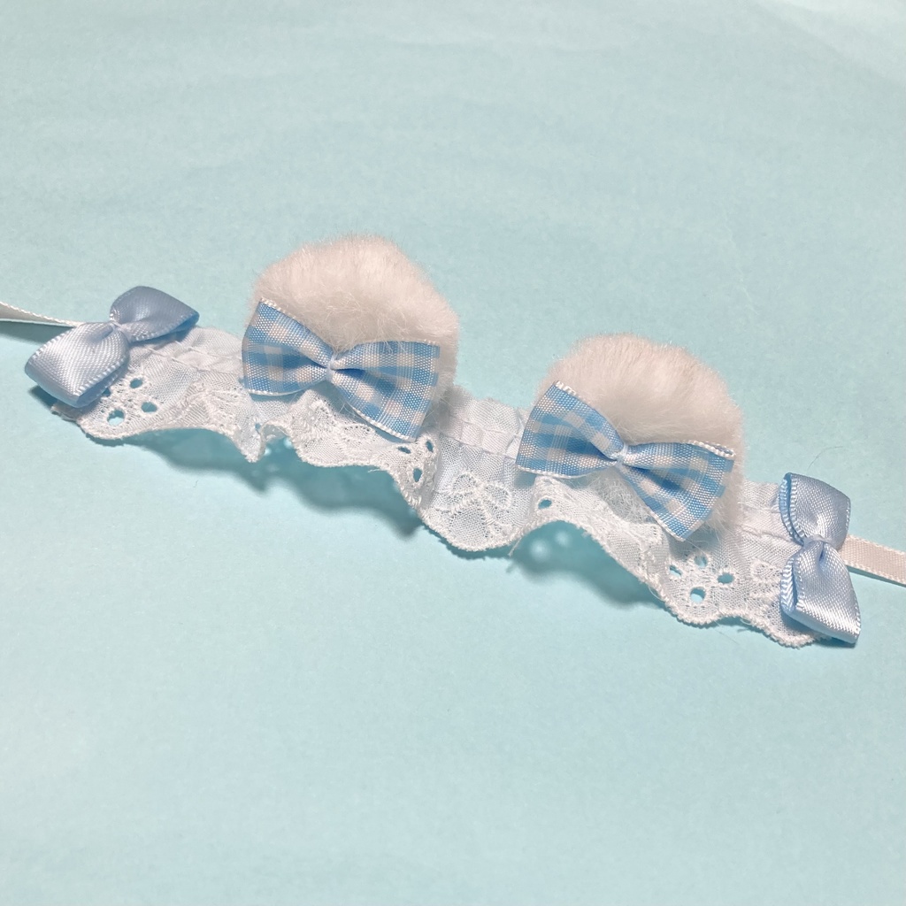 ぬい ヘッドドレス くまみみ ブルー