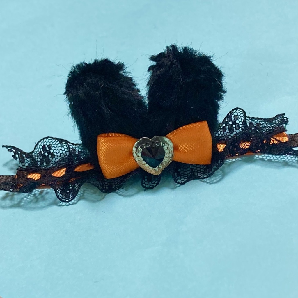 ぬい ヘッドドレス くろうさぎ オレンジ