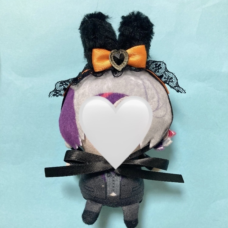 ぬい ヘッドドレス くろうさぎ オレンジ