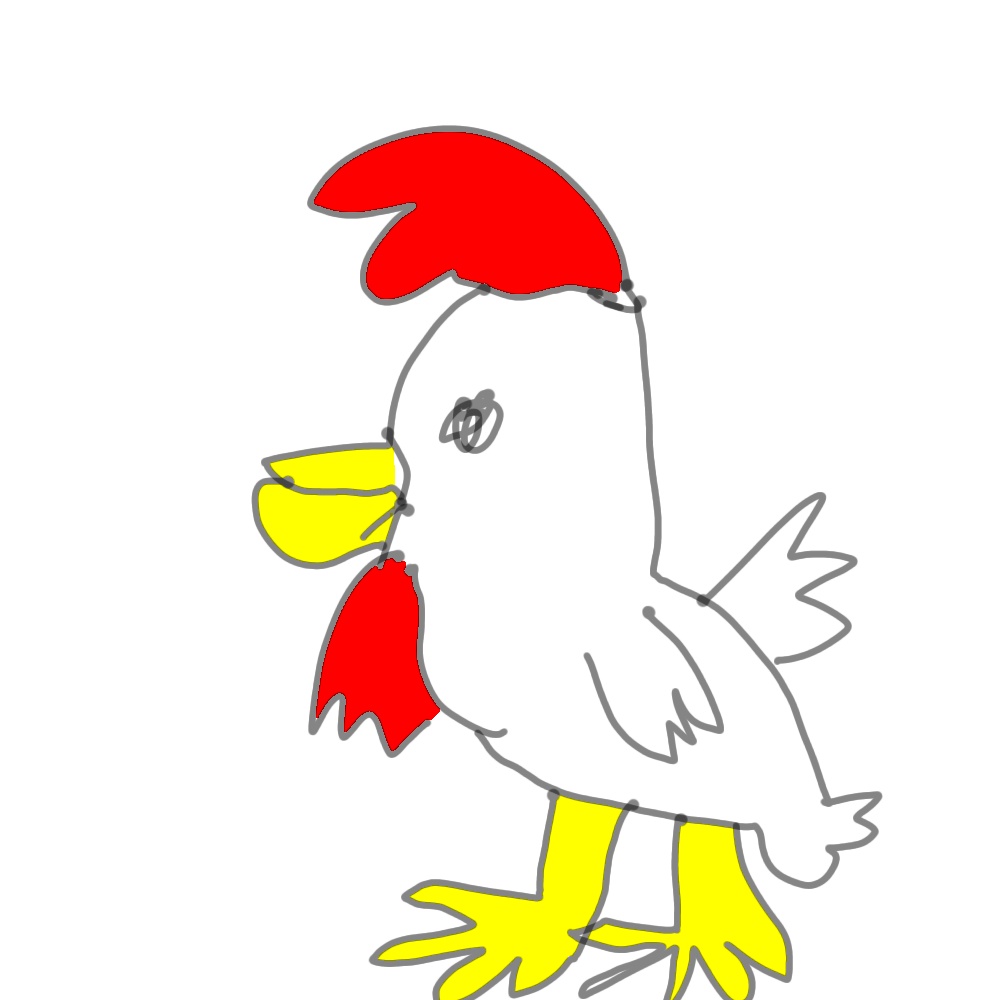 にわとり缶バッジ