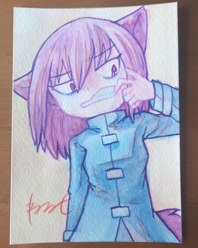 水彩作品「イーッ」