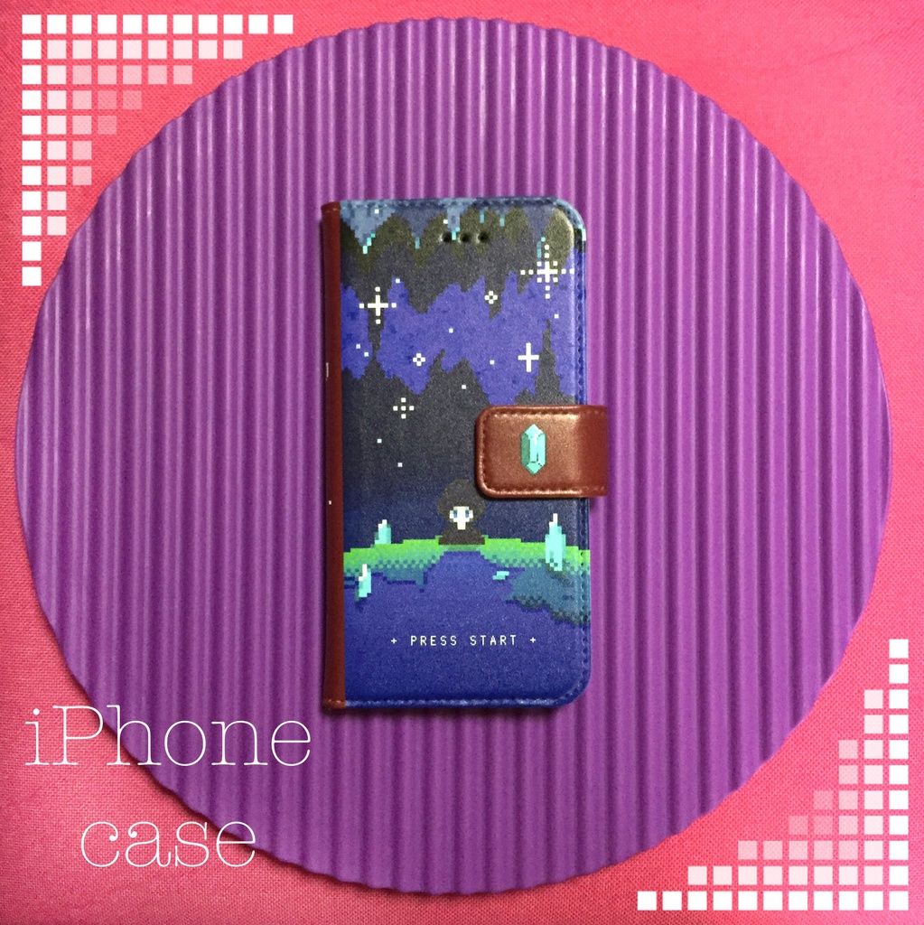 ドット絵オリジナルスマホケース 手帳型