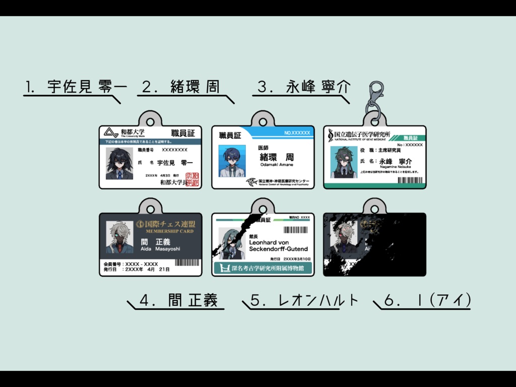 【BIOS】職員証ミニアクリルチャーム