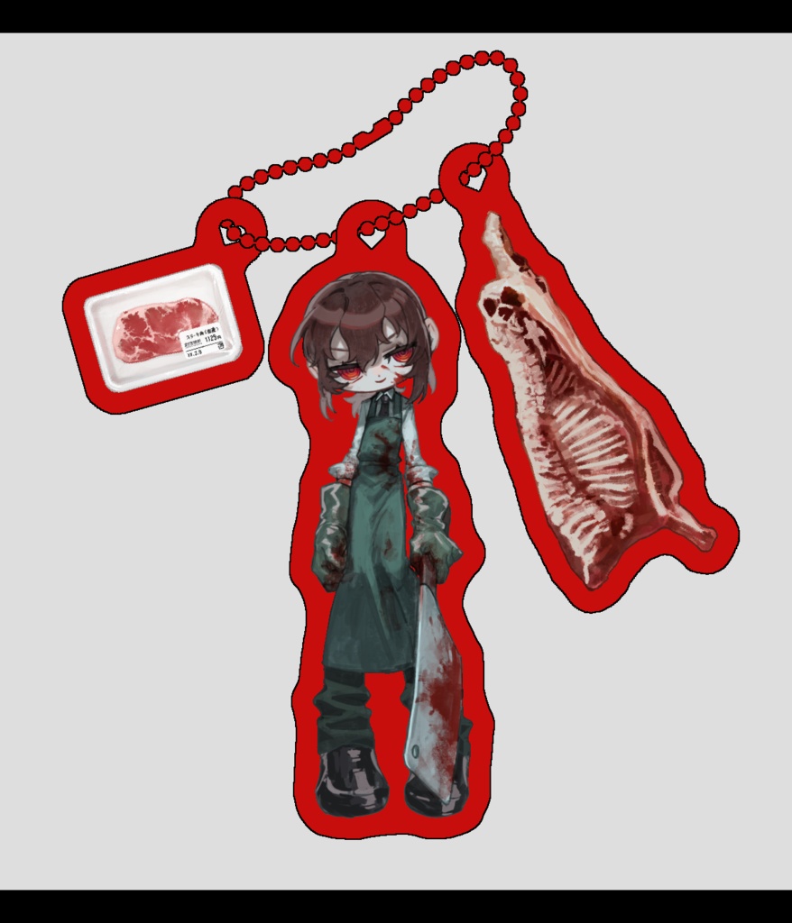 【AGAINST】肉屋さん屋さんアクキーセット