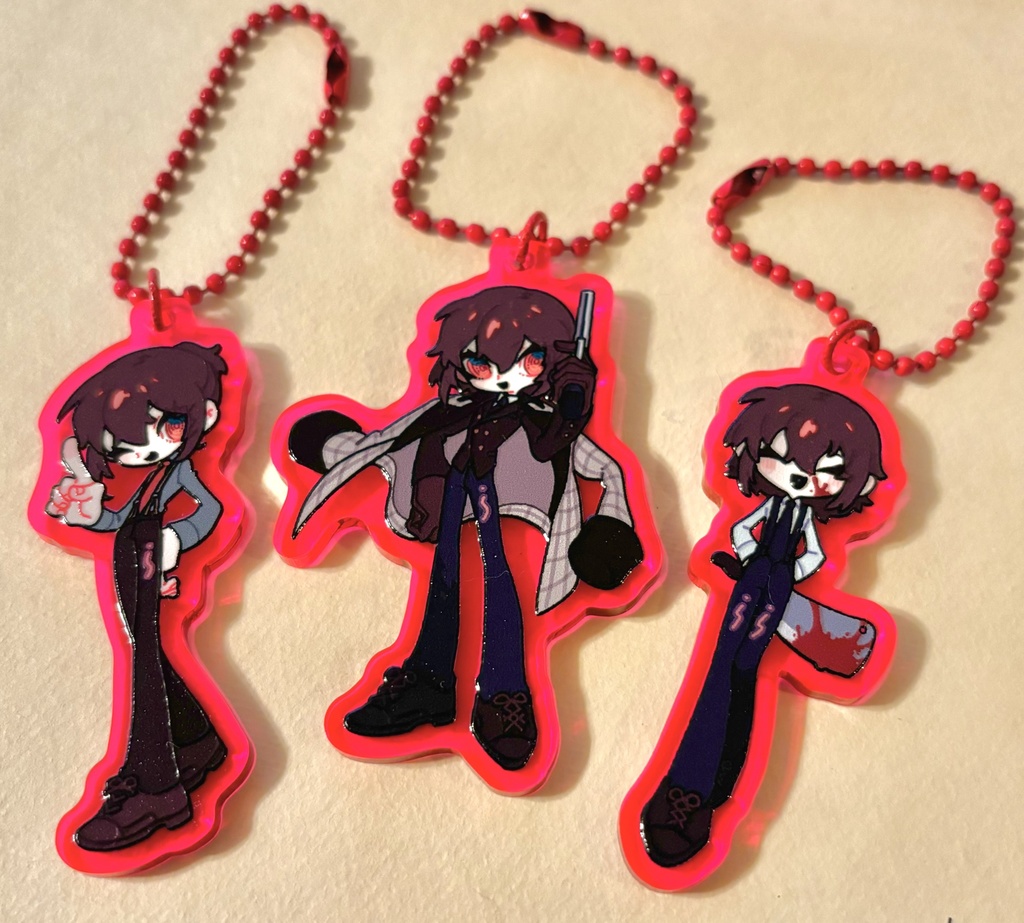 【AGAINST】蛍光アクリルキーホルダー