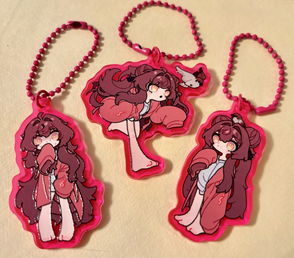 【AGAINST】蛍光アクリルキーホルダー