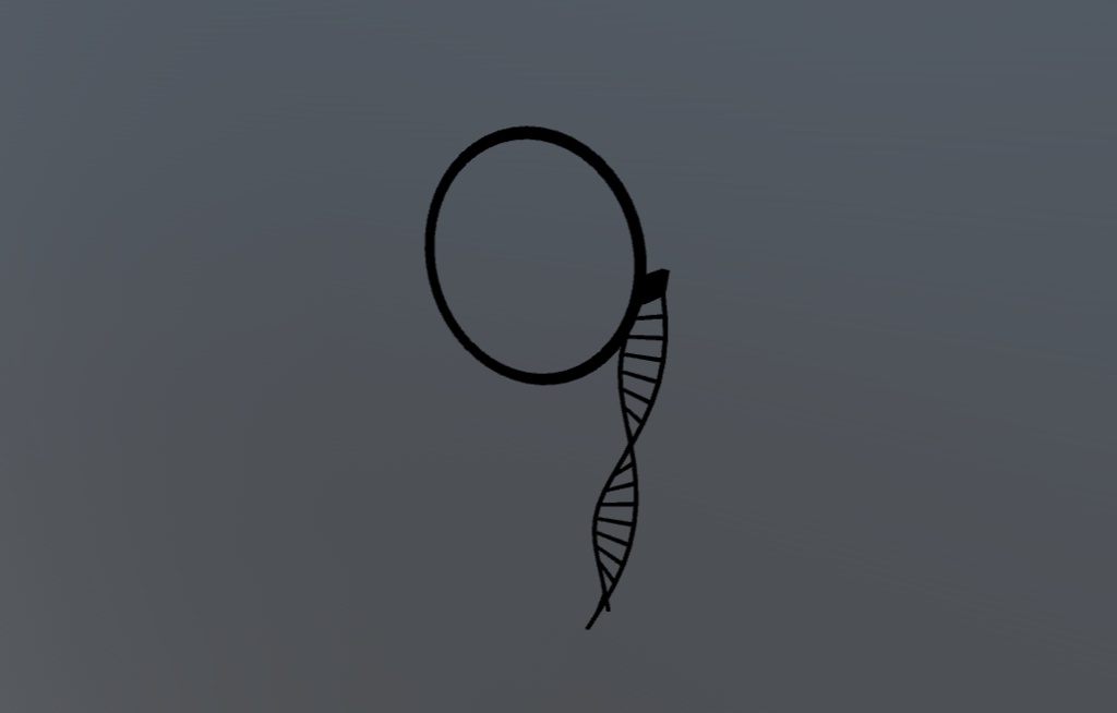 【無料】DNAモノクル(しらすこ対応)【VRChat】