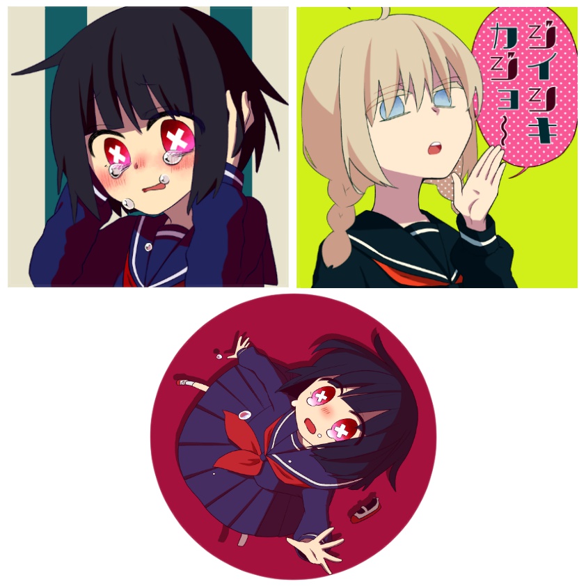 バツメと名無しの缶バッジ