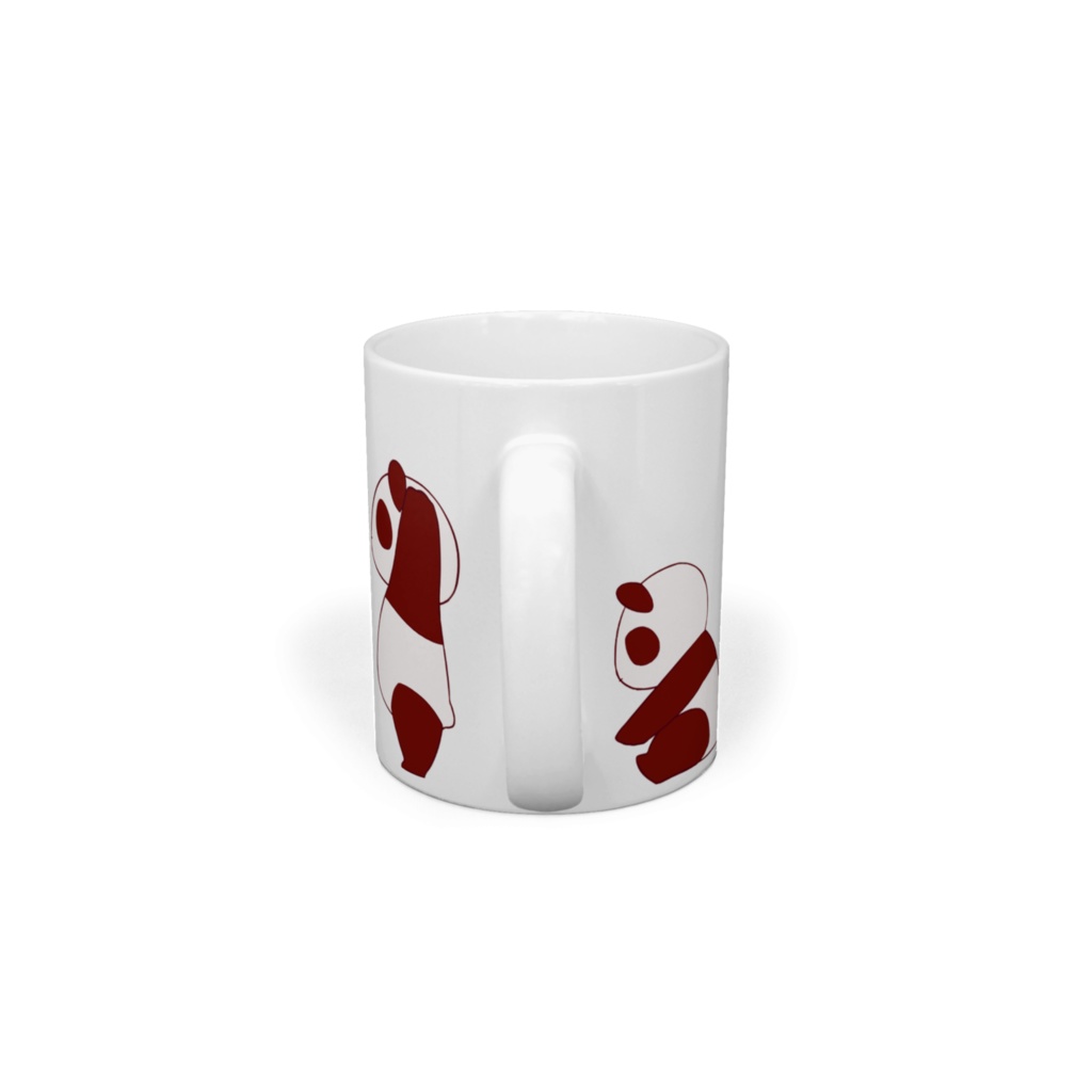 前転パンダのマグカップ