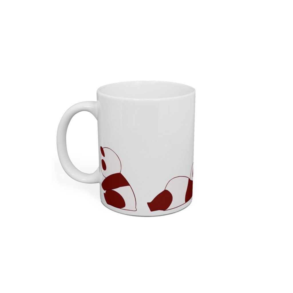 前転パンダのマグカップ