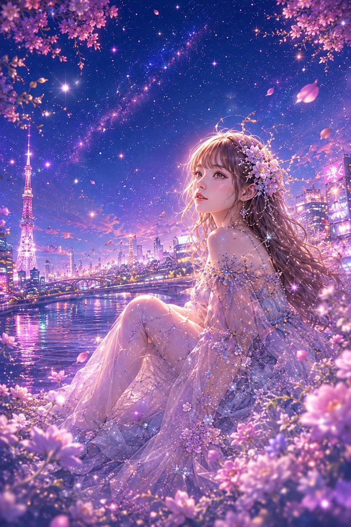 夜桜:TOKYO🗼待受🌸