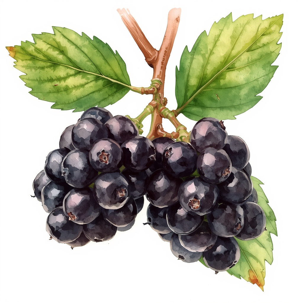 ボタニカル水彩画・フルーツクリップアート 10種セット【背景透過PNG】