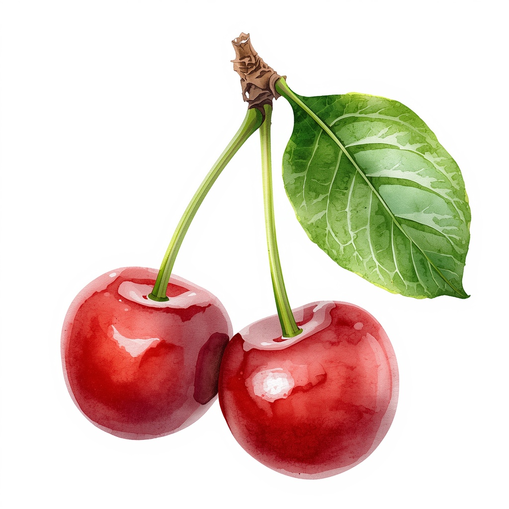 ボタニカル水彩画・フルーツクリップアート 10種セット【背景透過PNG】