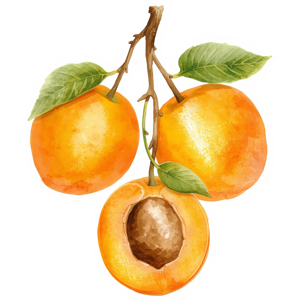 ボタニカル水彩画・フルーツクリップアート 10種セット【背景透過PNG】