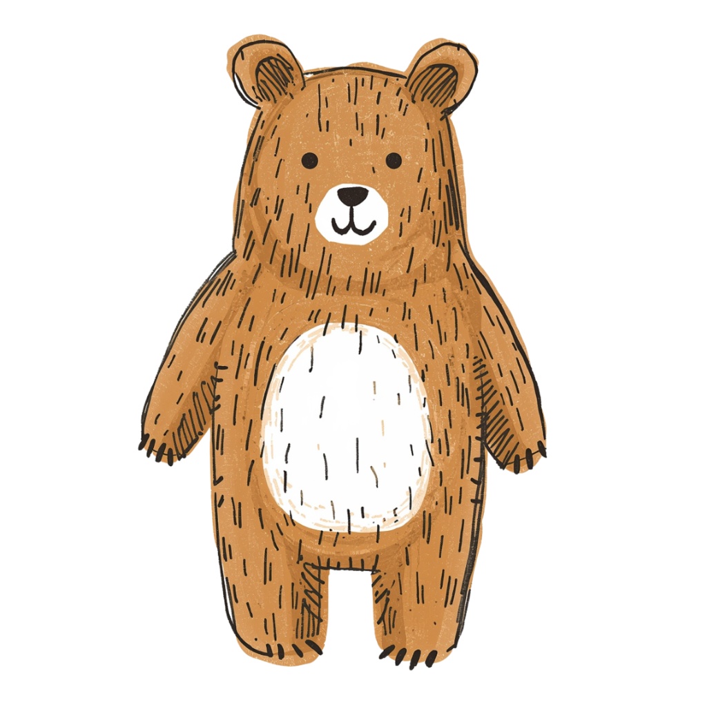 北欧風のゆるい動物たち・手書き風クリップアート10種セット(PDF形式)