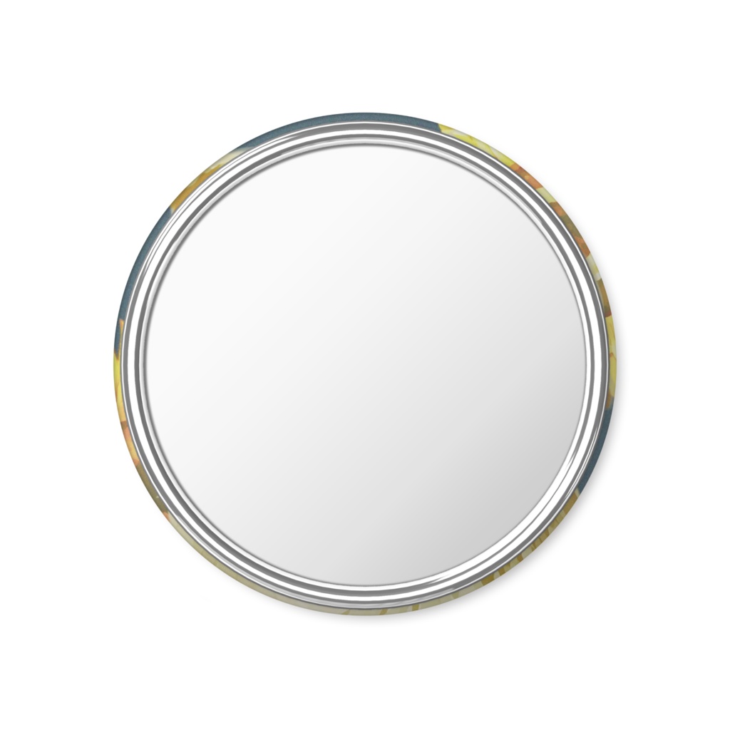 シーズーとひまわりの缶ミラー