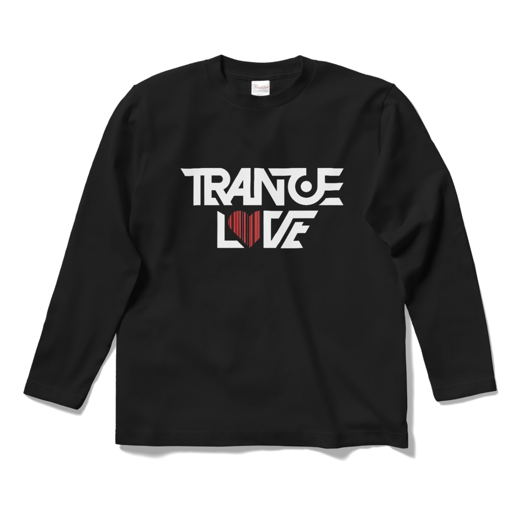 自作ロゴ長袖シャツ「TRANCE LOVE」黒