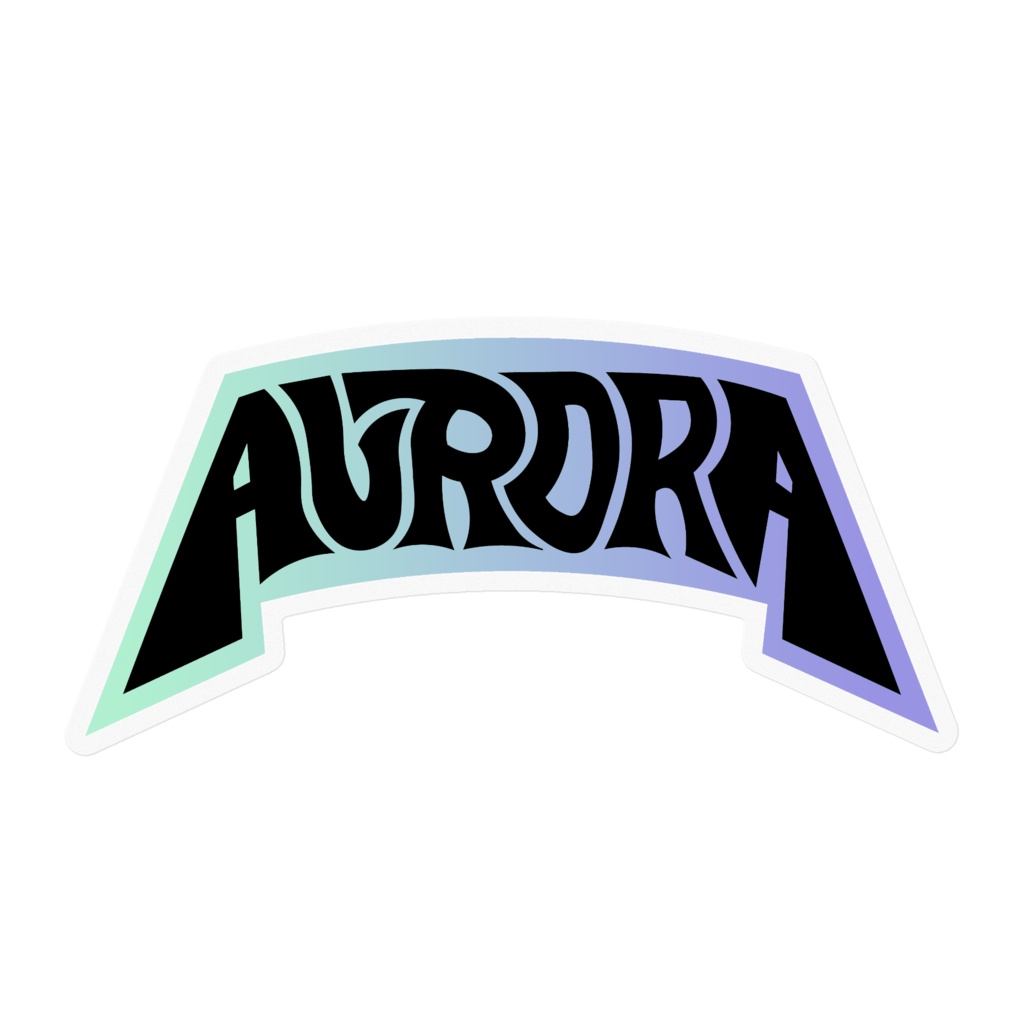 自作ロゴステッカー「Aurora」