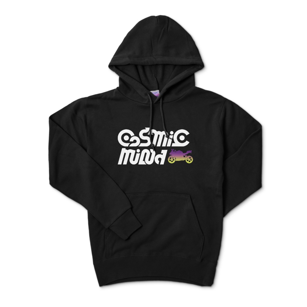 自作ロゴパーカー「Cosmic Mind」黒