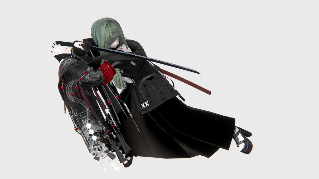 【複数アバター対応】シンプルな袴+狩衣ぽいもの