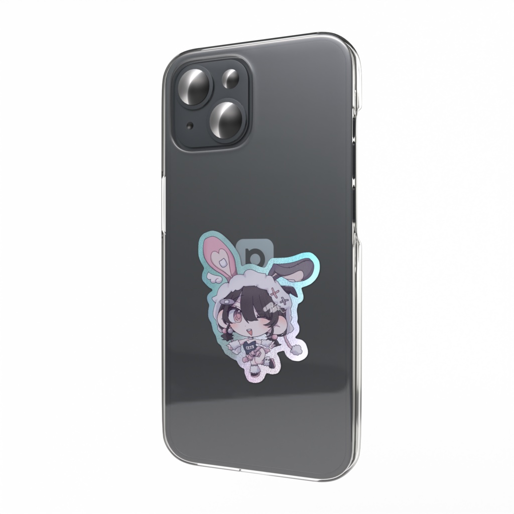 村主恋百合　ふわふわバニー　オーロラステッカー