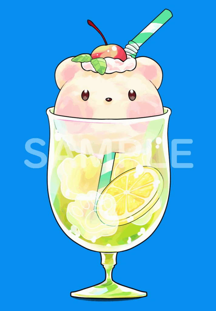 クリームソーダ(レモンスカッシュ)【GIF動画】