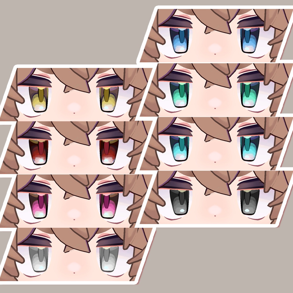 水彩風アイテクスチャ&白目テクスチャ【リルレオ専用】