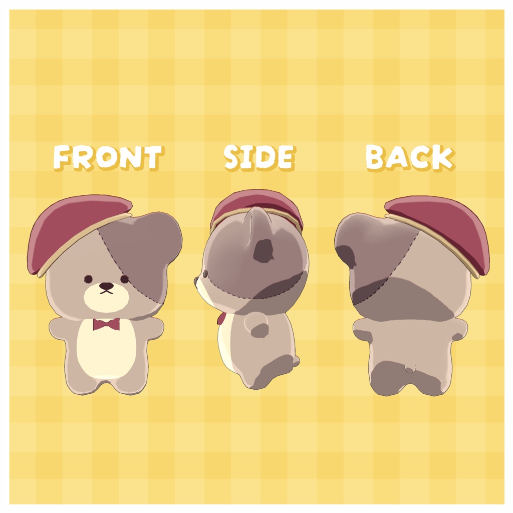 【VRC向けアバター】こぐまのぽて【オリジナル3Dモデル】