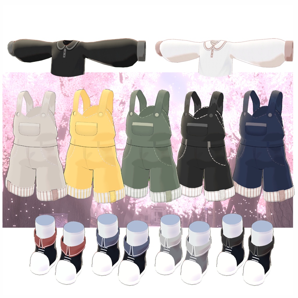 【まめふれんず対応】カジュアルサロペットコーデ