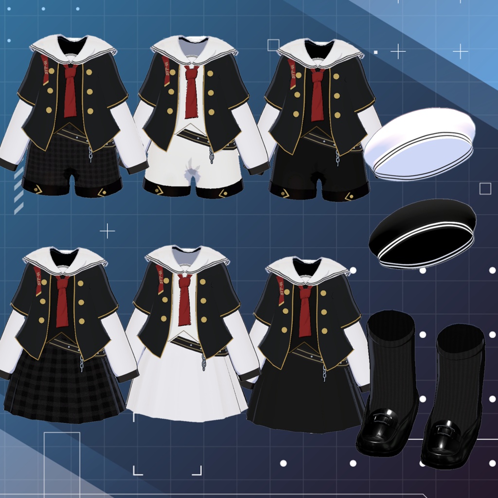 【まめふれんず対応】ファンタジー風制服衣装 SFP-01