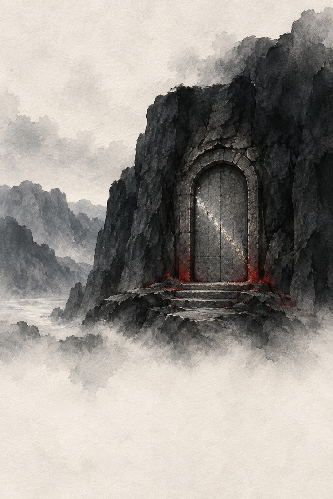 【商用利用OK】黒曜石の扉と銀の光|幻想水彩素材10点|Digital Arts of Winner