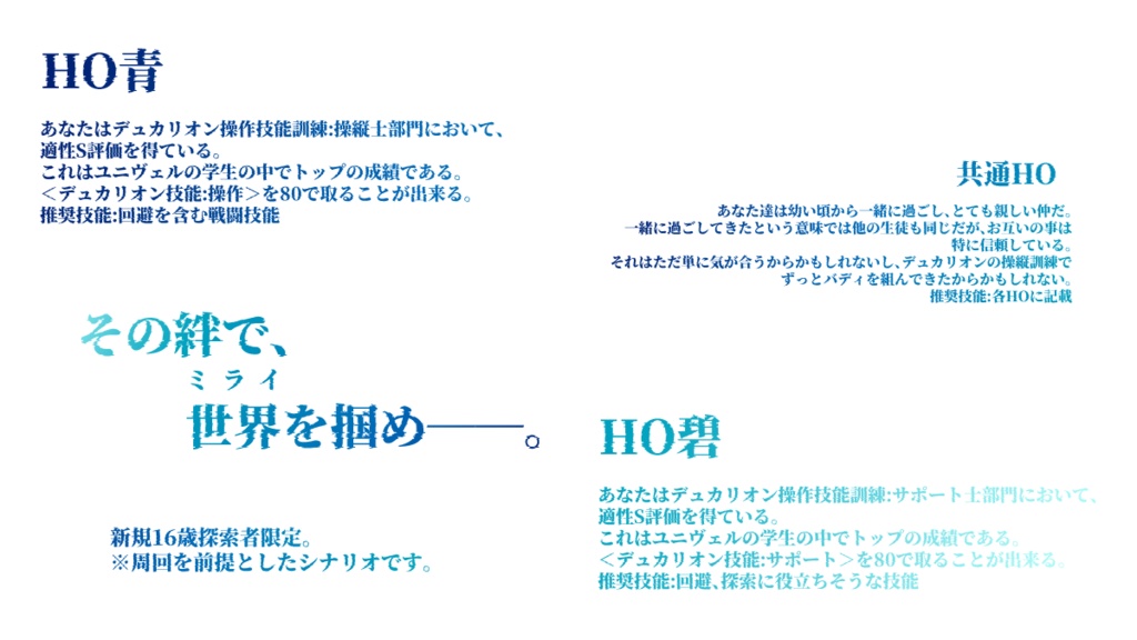 CoCシナリオ『蒼璧のデュカリオン』SPLL:E110783