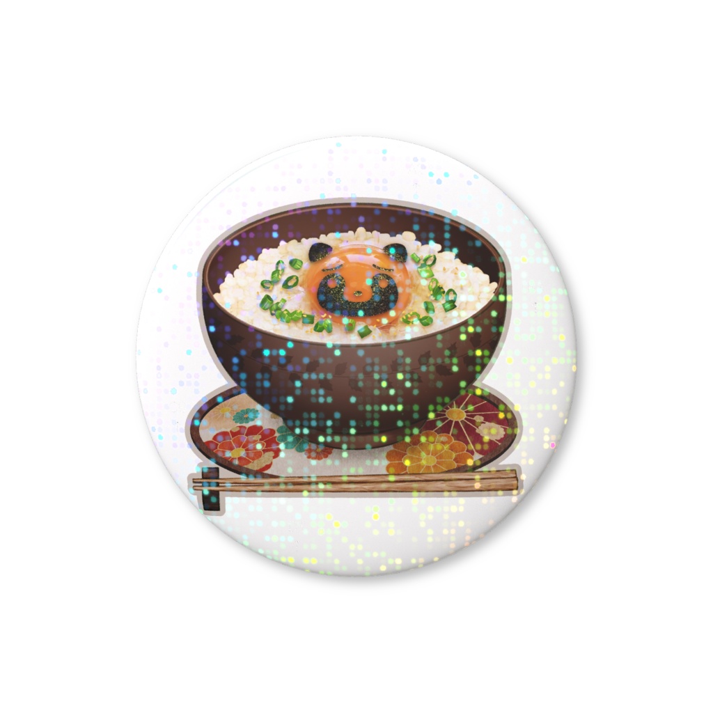 【缶バッチ】和風生オムライス