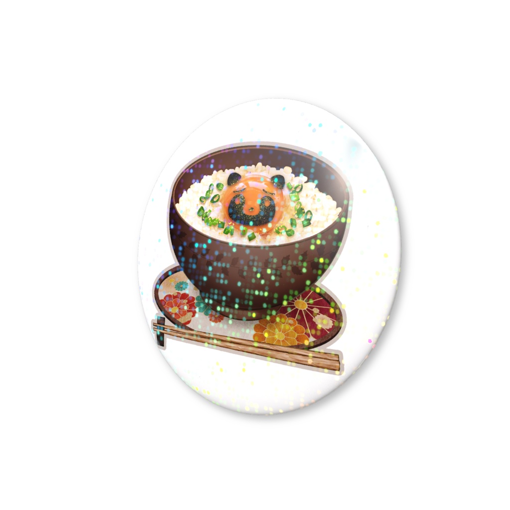 【缶バッチ】和風生オムライス