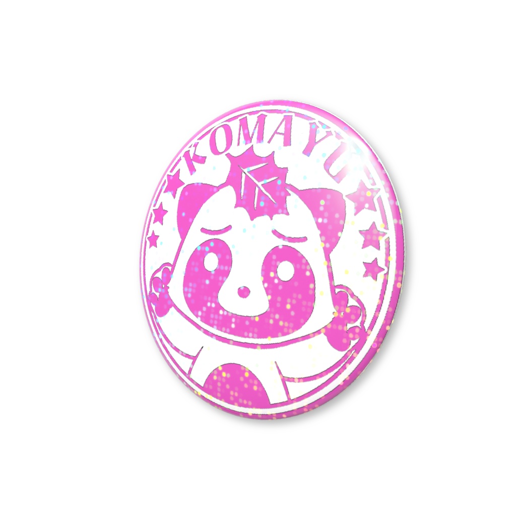 【缶バッチ】シーリングスタンプ(桃)