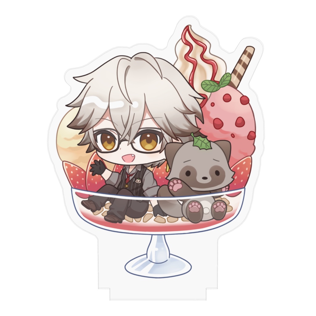 【アクリルスタンド】コラボカフェ【イチゴパフェ】