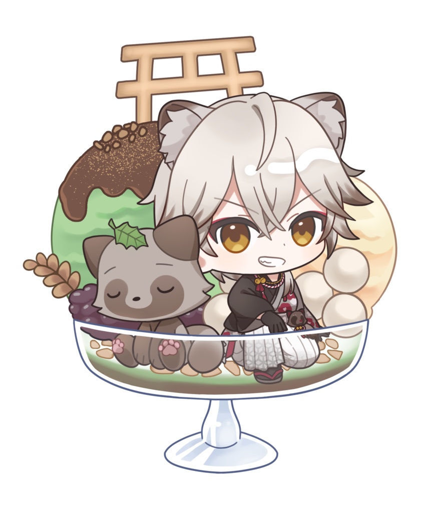 【アクキー】和風パフェ