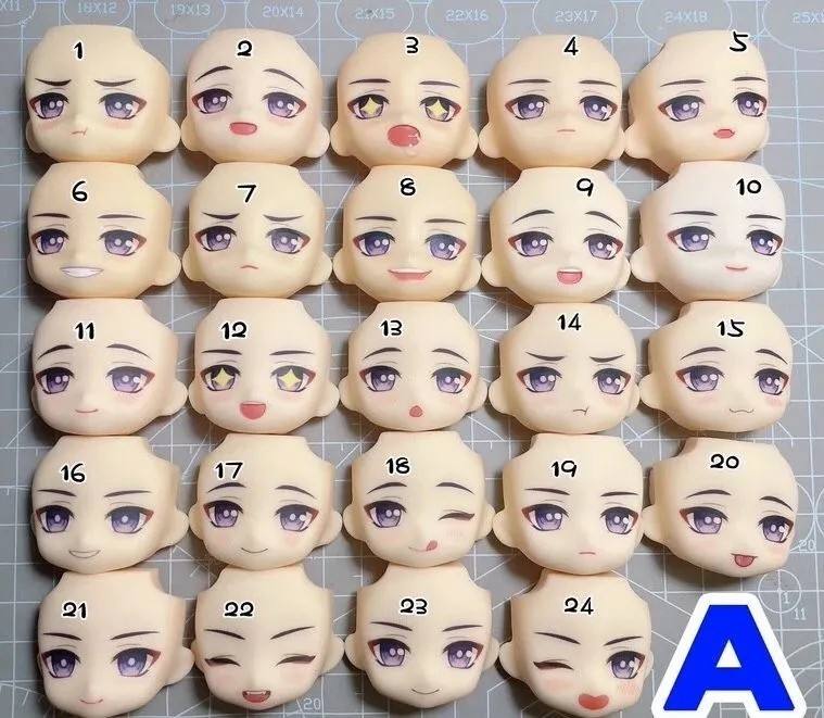 オビツ11 ヘッド 髪パーツ 顔パーツ ヘッド ホワイティ ob11 h5