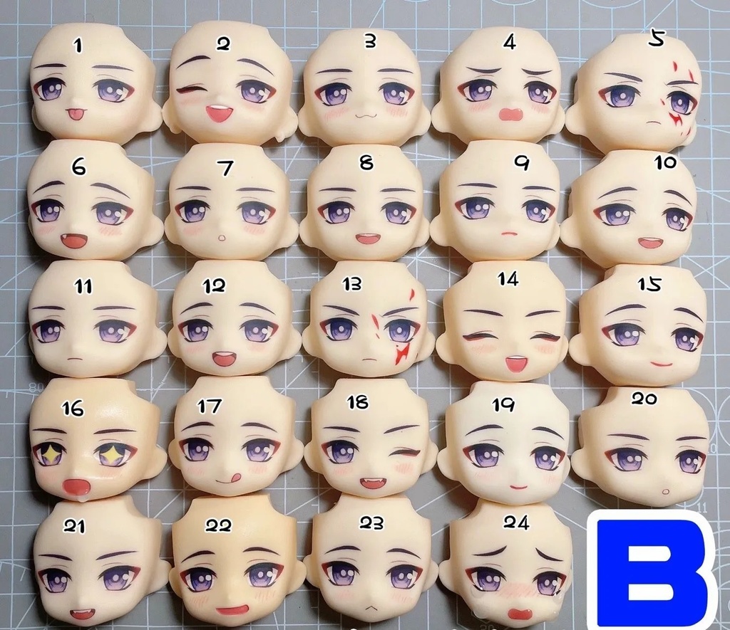 オビツ11 ヘッド 髪パーツ 顔パーツ ヘッド ホワイティ ob11 h5