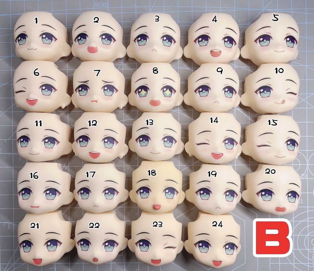 オビツ11 ヘッド 髪パーツ 顔パーツ ヘッド ホワイティ ob11 h6