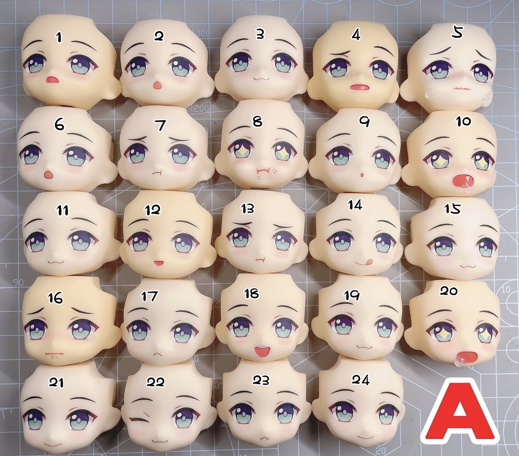 オビツ11 ヘッド 髪パーツ 顔パーツ ヘッド ホワイティ ob11 h6