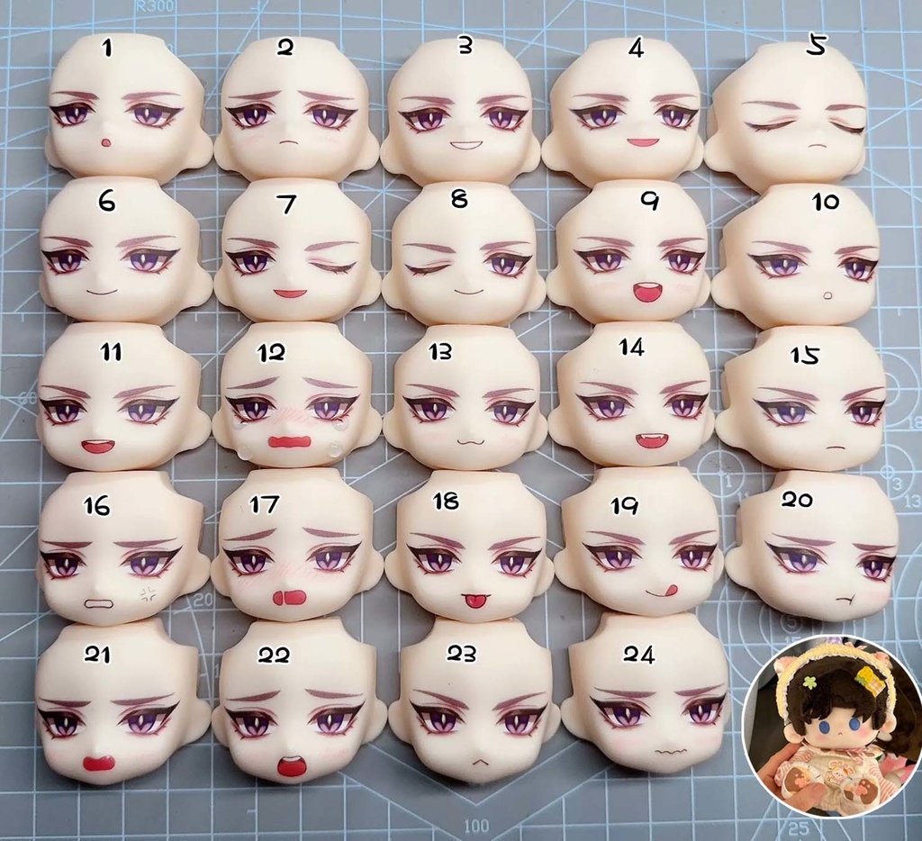 オビツ11 ヘッド 髪パーツ 顔パーツ ヘッド ホワイティ ob11 h9