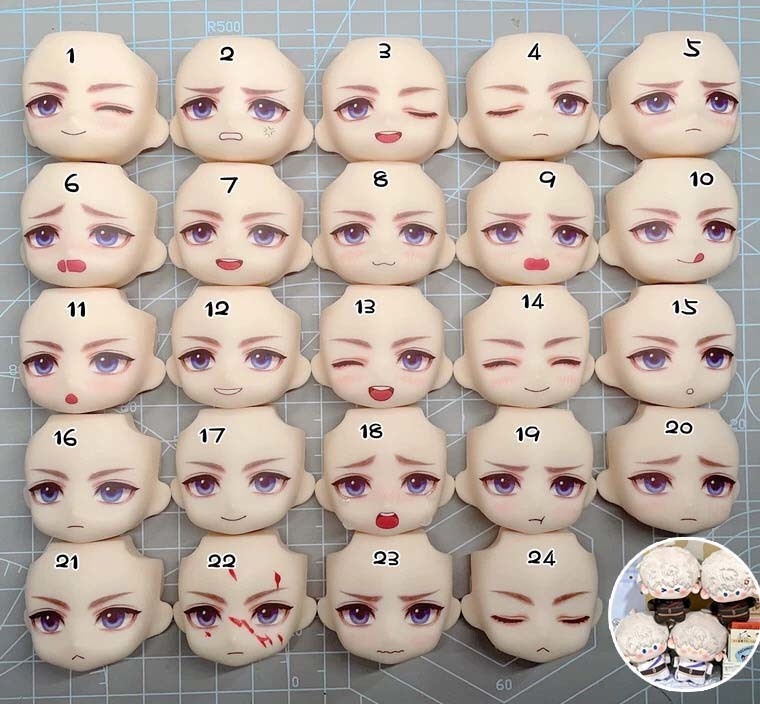 オビツ11 ヘッド 髪パーツ 顔パーツ ヘッド ホワイティ ob11 h13